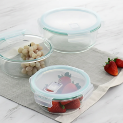 Glass Tupperware Set 3 Pcs